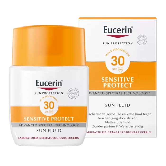 geest olie Voldoen Eucerin Sun Sensitive Protect Fluid SPF 30 | Gold Clinics Webshop